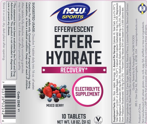 Effer-Hydrate Mixed Berry NOW