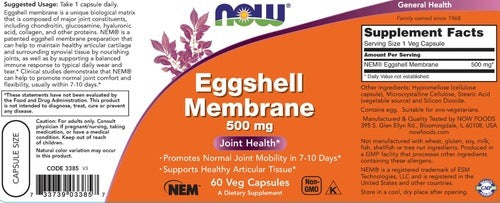 Eggshell Membrane 500 mg NOW