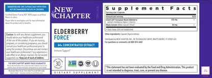Benefits of Elderberry Force - 30 Veg Caps | New Chapter |  Supports immune health