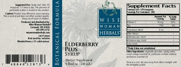 Elderberry Plus Syrup Wise Woman Herbals