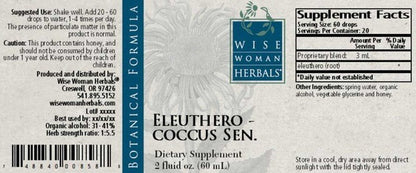 Eleutherococcus - eleuthero Wise Woman Herbals