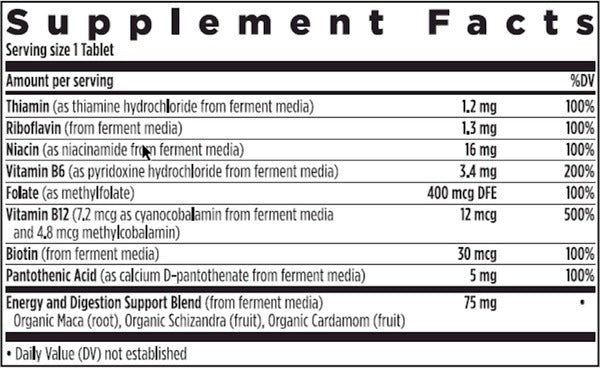 Ingredients of Fermented Vitamin B Complex dietary supplement - vitamin B, vitamin B12, niacin