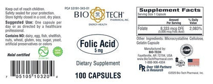 Folic Acid 5 mg Bio-Tech