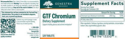 GTF Chromium 200 mcg Genestra