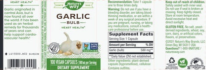 Garlic Bulb 580 mg Natures way