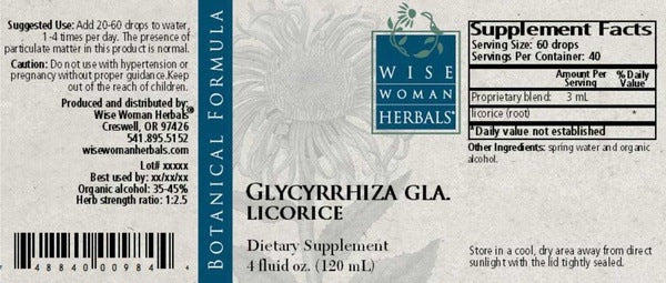 Glycyrrhiza/licorice Wise Woman Herbals