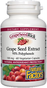 Natural factors Grape Seed Extract - supports, brain, heart, and healthy inflammatory response