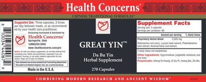 Great Yin 750 mg Health Concerns