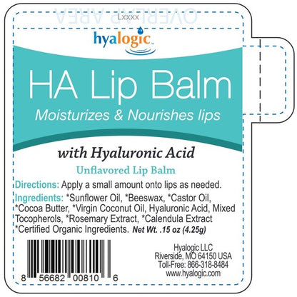 HA Lip Balm Tube - Certified Organic Hyalogic
