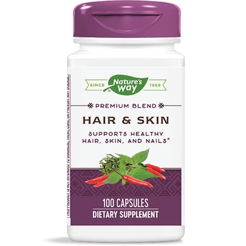 Natures way Hair & Skin - 100 Capsules | Support Healthy Hair, Skin, and Nails