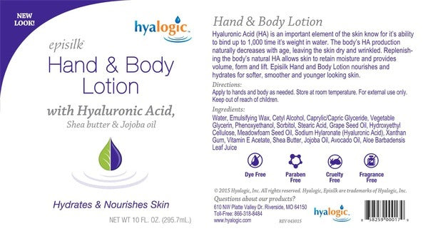 Hand & Body Lotion w/ HA Hyalogic