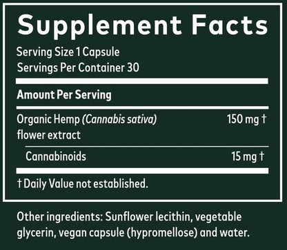 Hemp Full Spectrum Extract 15 mg Gaia Herbs