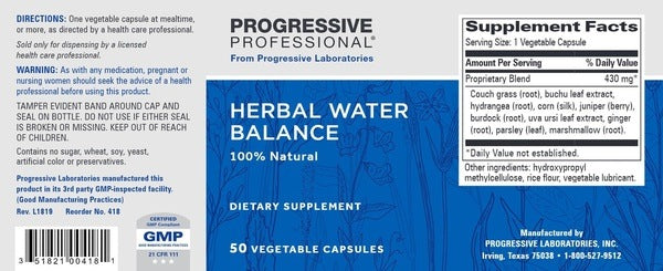 Herbal Water Balance Progressive Labs