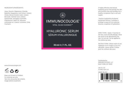 Hyaluronic Serum Immunocologie Skincare