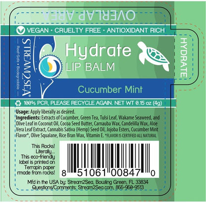 Hydrate Lip Balm - Cucumber Mint Stream2Sea