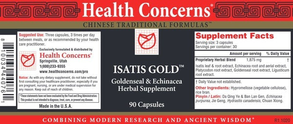 Isatis Gold Health Concerns