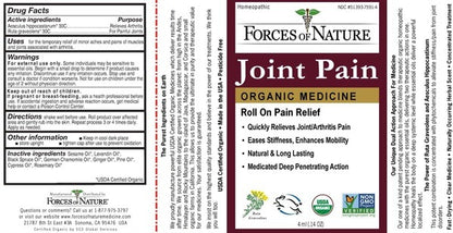 Joint Pain Organic Forces of Nature