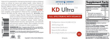 Benefits of KD Ultra - 90 Capsules | Arthur Andrew Medical | Supplement to support bones, joints