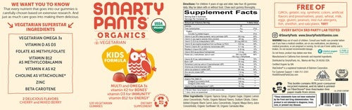 Kids Formula Organic SmartyPants Vitamins