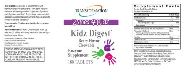 Kidz Digest Chewables Transformation Enzyme