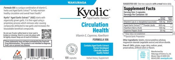 Kyolic Formula 106 Wakunaga