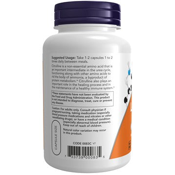 L-Citrulline 750 mg NOW