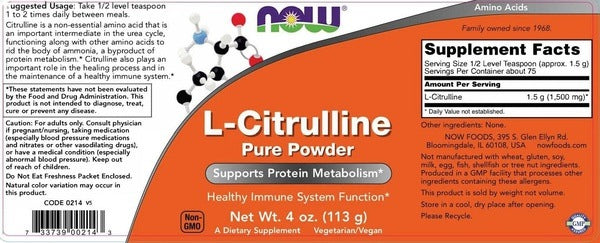 L-Citrulline Powder NOW
