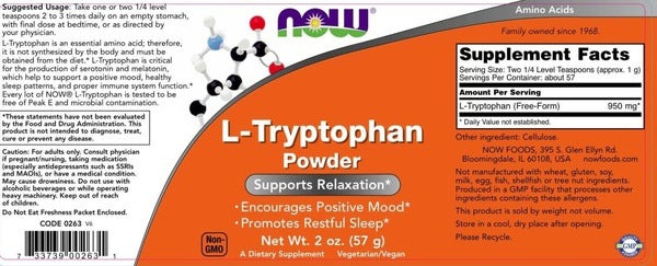 L-Tryptophan Powder NOW