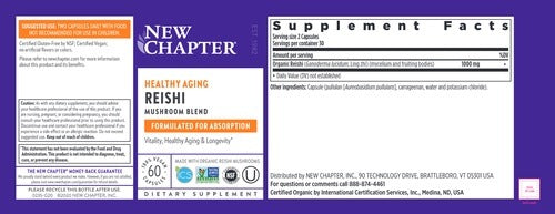 Benefits of LifeShield Reishi  - 60 Veg Caps| New Chapter | supports healthy aging