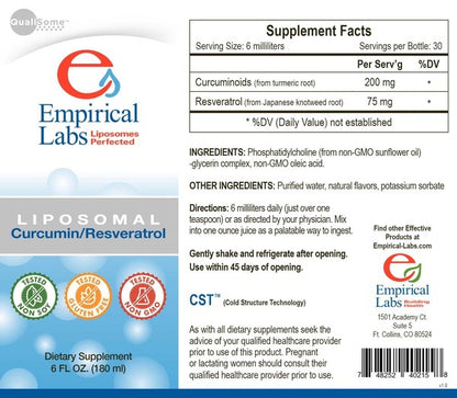 Liposomal Curcumin/Resveratrol Empirical Labs