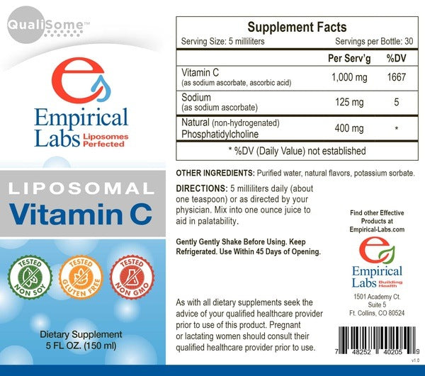 About Liposomal Vitamin C by Empirical Labs - 5 FL OZ | Enhance Your Daily Nutrition