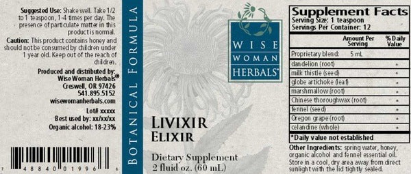 Livixir Elixir 2 oz Wise Woman Herbals