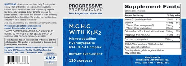 M.C.H.C with K1, K2 Progressive Labs