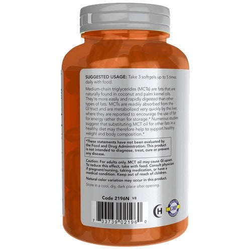 MCT Oil 1000mg NOW SPORTS