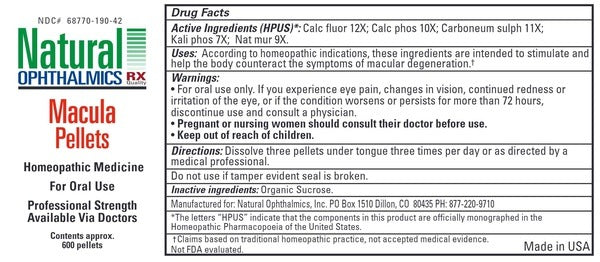 Macula Pellets Natural Ophthalmics, Inc