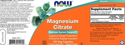 Magnesium Citrate 400 mg NOW