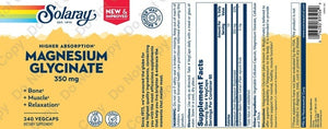 Higher absorption magnesium glycinate 350 mg by Solaray
