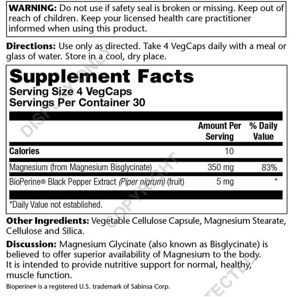 Magnesium Glycinate 350 mg Solaray