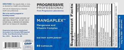 Benefits of Mangaplex  - 80 Capsules | Progressive Labs | Supplement to support back health