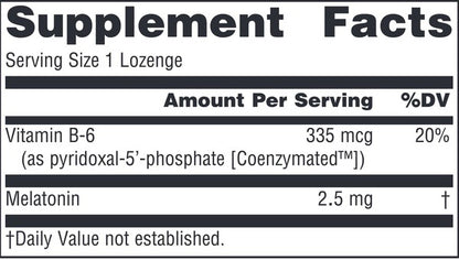 Melatonin 2.5 mg Peppermint Source Naturals - Ingredients