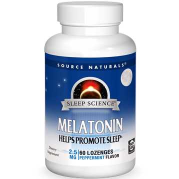 Melatonin 2.5 mg Peppermint Source Naturals
