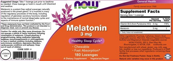 Melatonin 3 mg loz