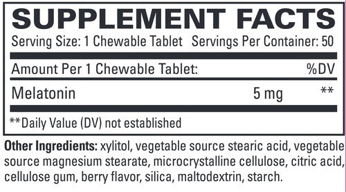 Melatonin 5 mg Chewable Terry Naturally