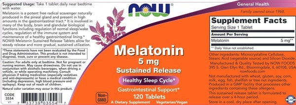 Melatonin 5 mg SR NOW