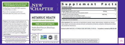 Benefits of Metabolic Health  - 60 Veg Caps| New Chapter | supports healthy blood pressure