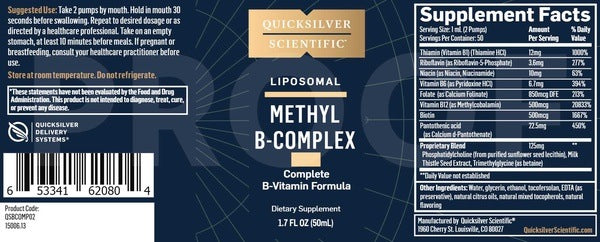 Methyl B Complex Liposomal QuickSilver Scientific
