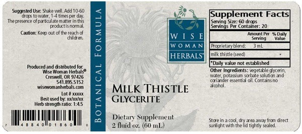 Milk Thistle Glycerite Wise Woman Herbals