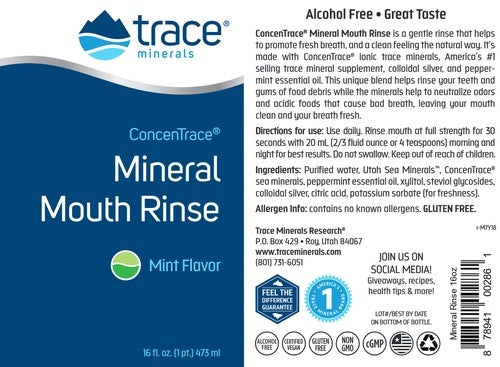 Mineral Mouth Rinse Trace Minerals Research
