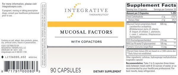 Mucosal Factors with Cofactors 90 vegcaps Integrative Therapeutics