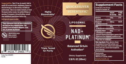 NAD+ Platinum 3.38 fl oz QuickSilver Scientific